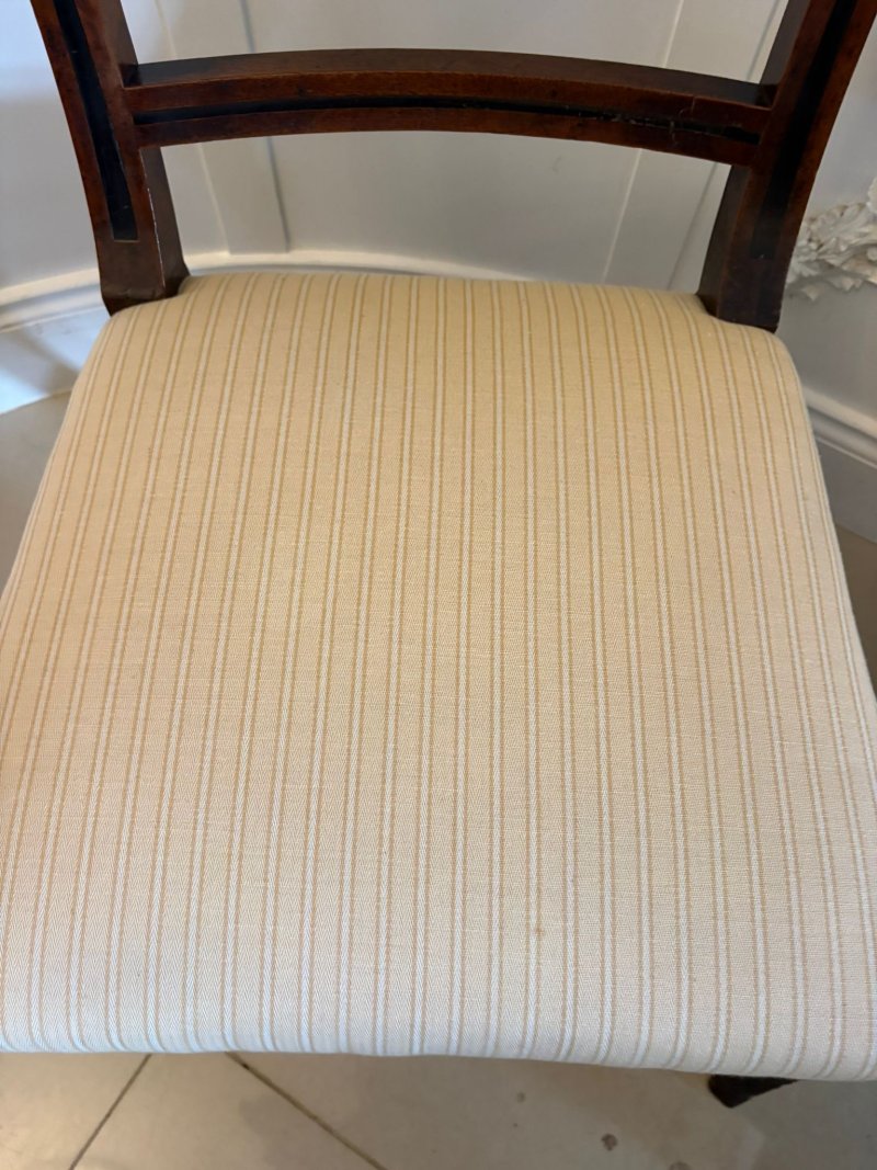 Antique English Regency Mahogany Klismos Dining Side Chairs – Pair - Image 15